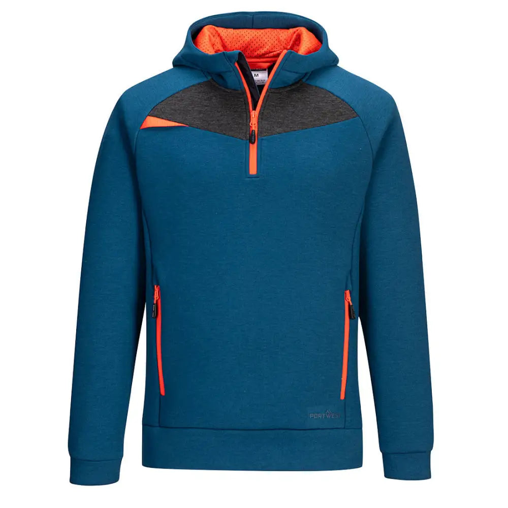 Portwest DX4 Quarter Zip Hoodie - Metro Blue / L
