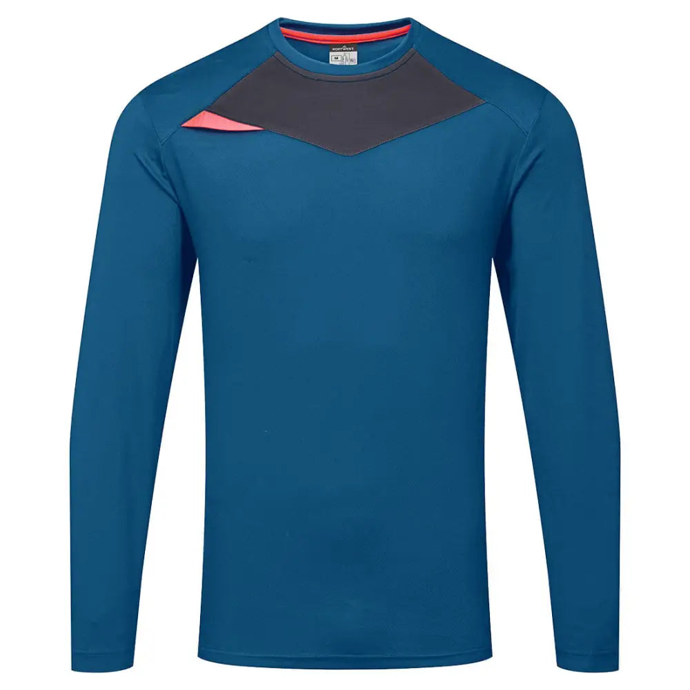 Portwest DX4 T-Shirt L/S - Metro Blue / L