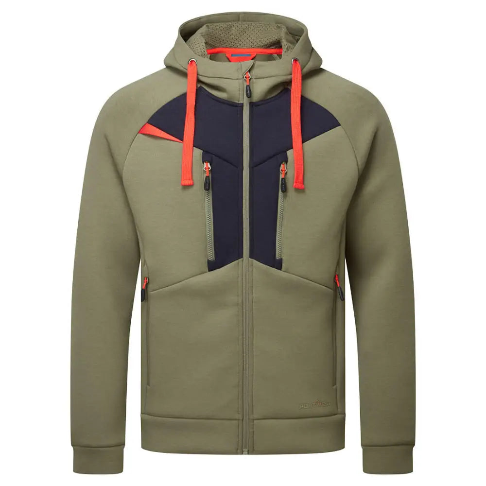 Portwest DX4 Zipped Hoodie - Moss Green / L