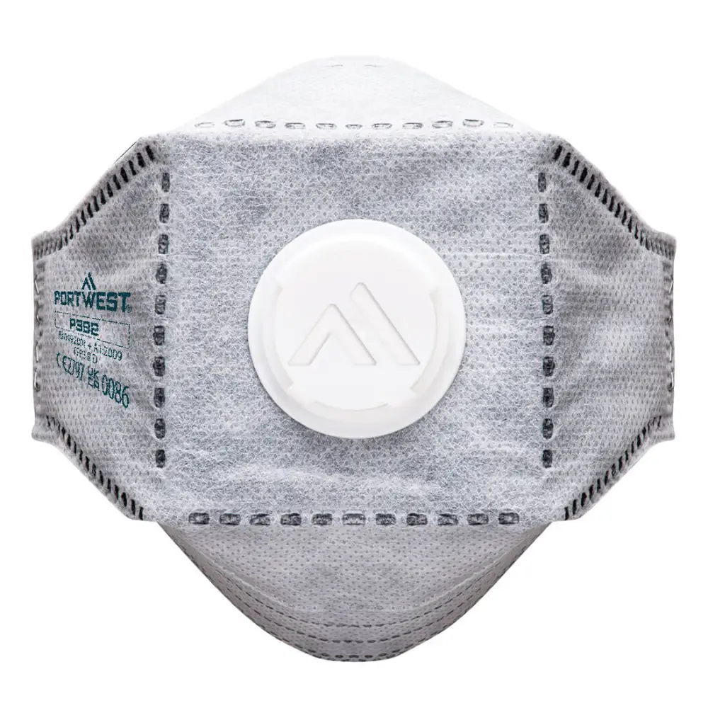 Portwest EAGLE FFP3 Valved Carbon Fold Flat Respirator (Pk10)