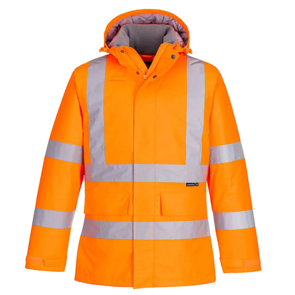 Portwest Eco Hi-Vis Winter Jacket - Orange / 4XL