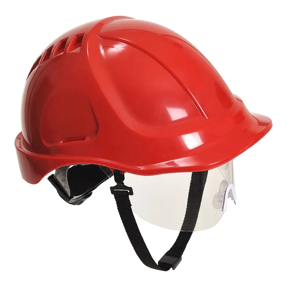 Portwest Endurance Plus Visor Helmet - Red