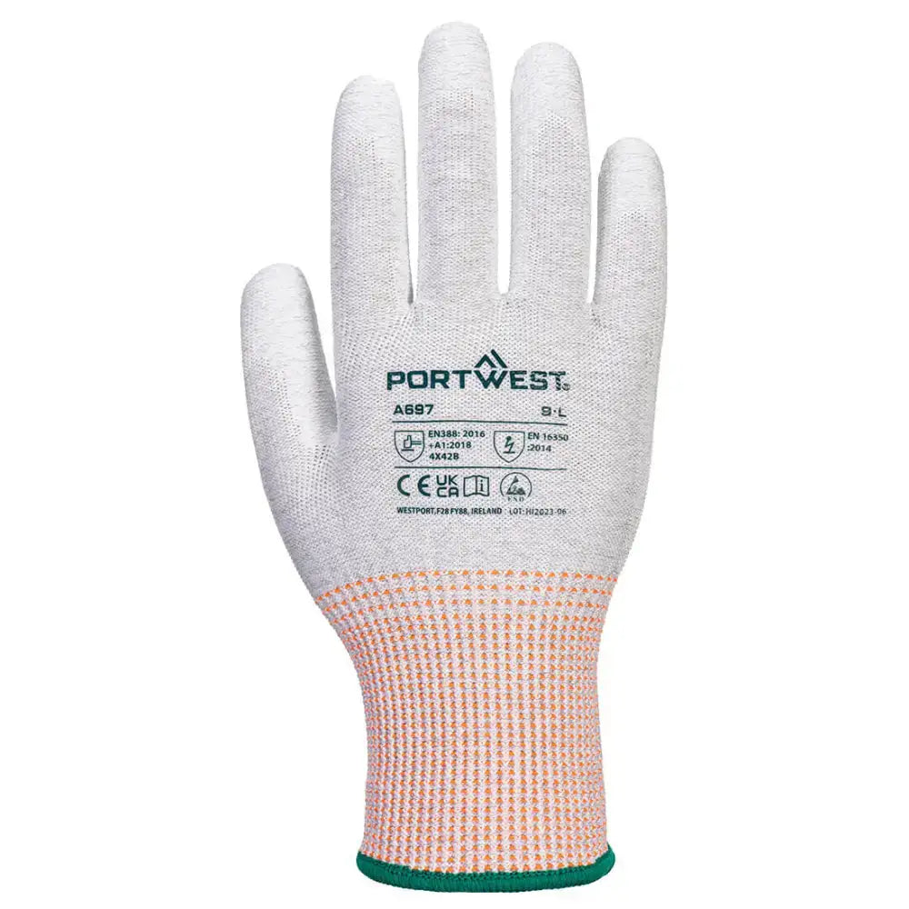 Portwest ESD Cut B13 PU Palm Glove (Pk12)- L