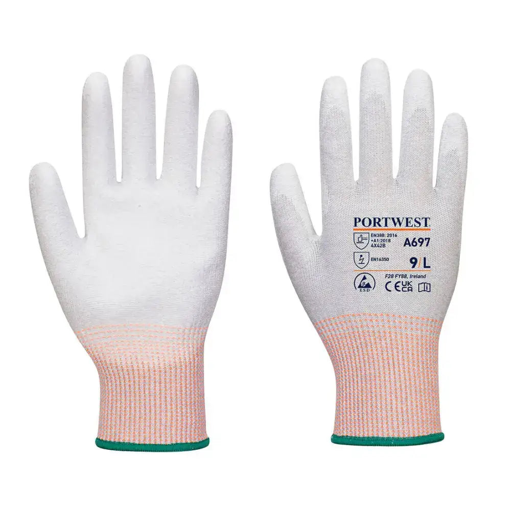 Portwest ESD Cut B13 PU Palm Glove (Pk12)- L