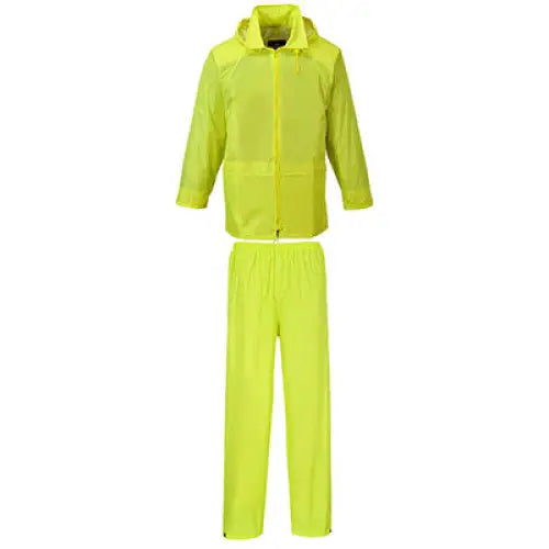 Portwest Essentials Rainsuit (2 Piece Suit) - Yellow / 4XL