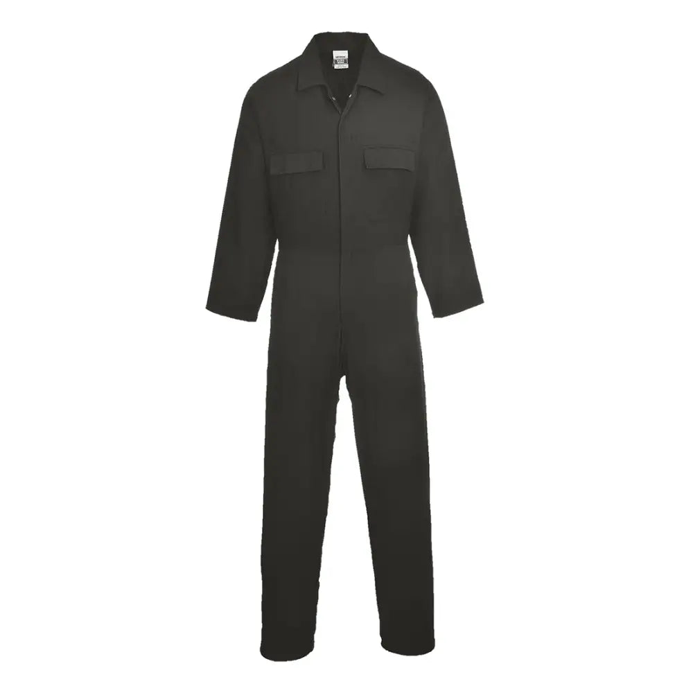 Portwest Euro Cotton Work Coverall - Black / L