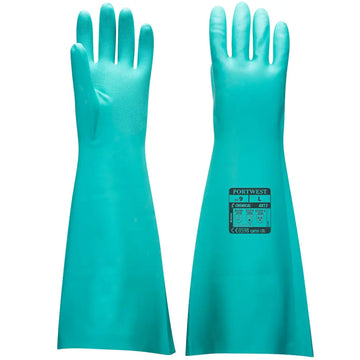 Portwest Extended Length Nitrile Gauntlet - L