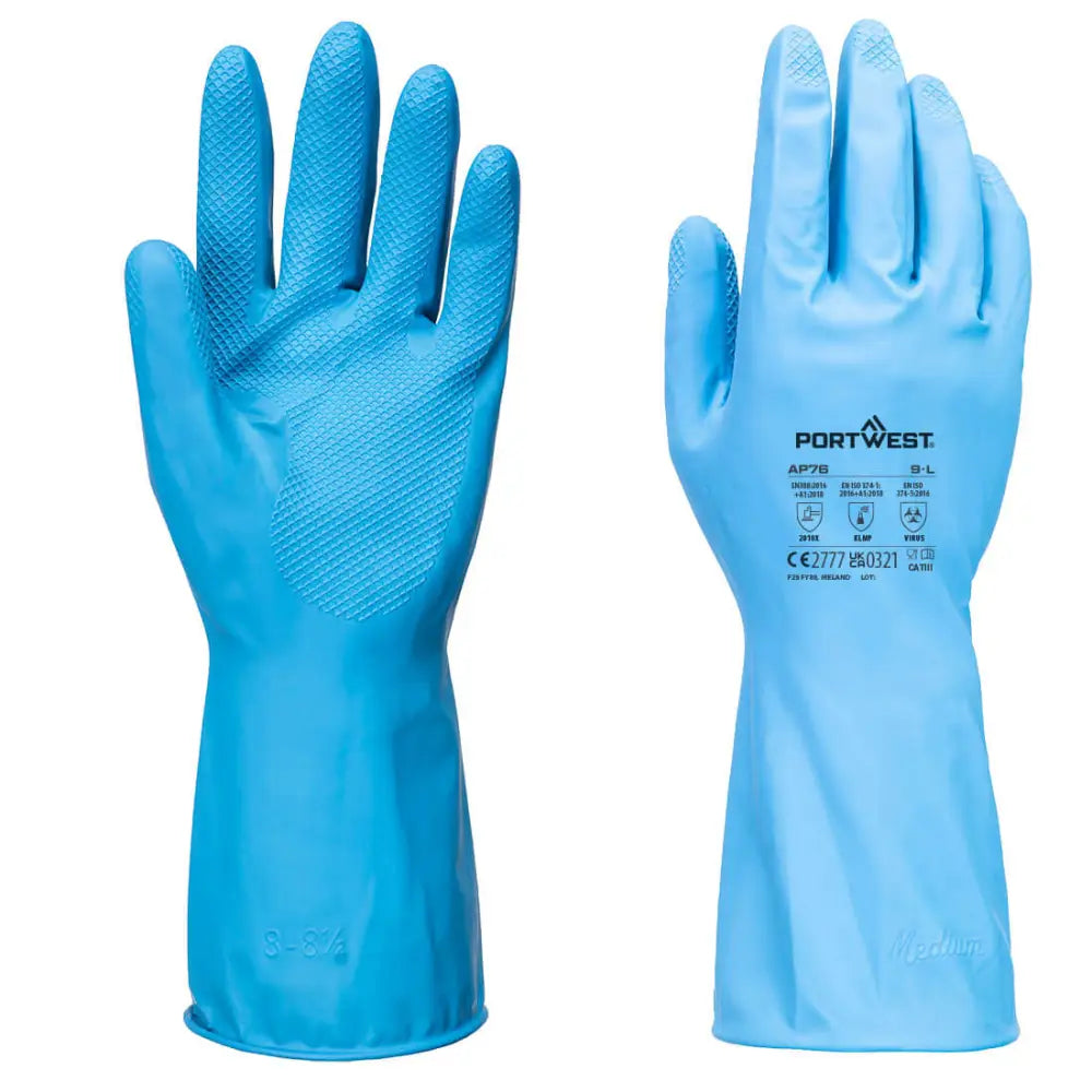 Portwest FD Chemical B Latex Light Gauntlet (Pk12) - L