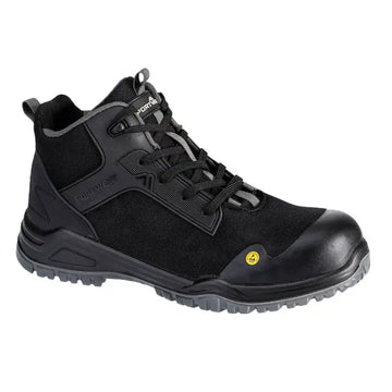 Portwest FE01 Composite Textile Mid Boot S3S ESD SR FO - Black/Grey / 38