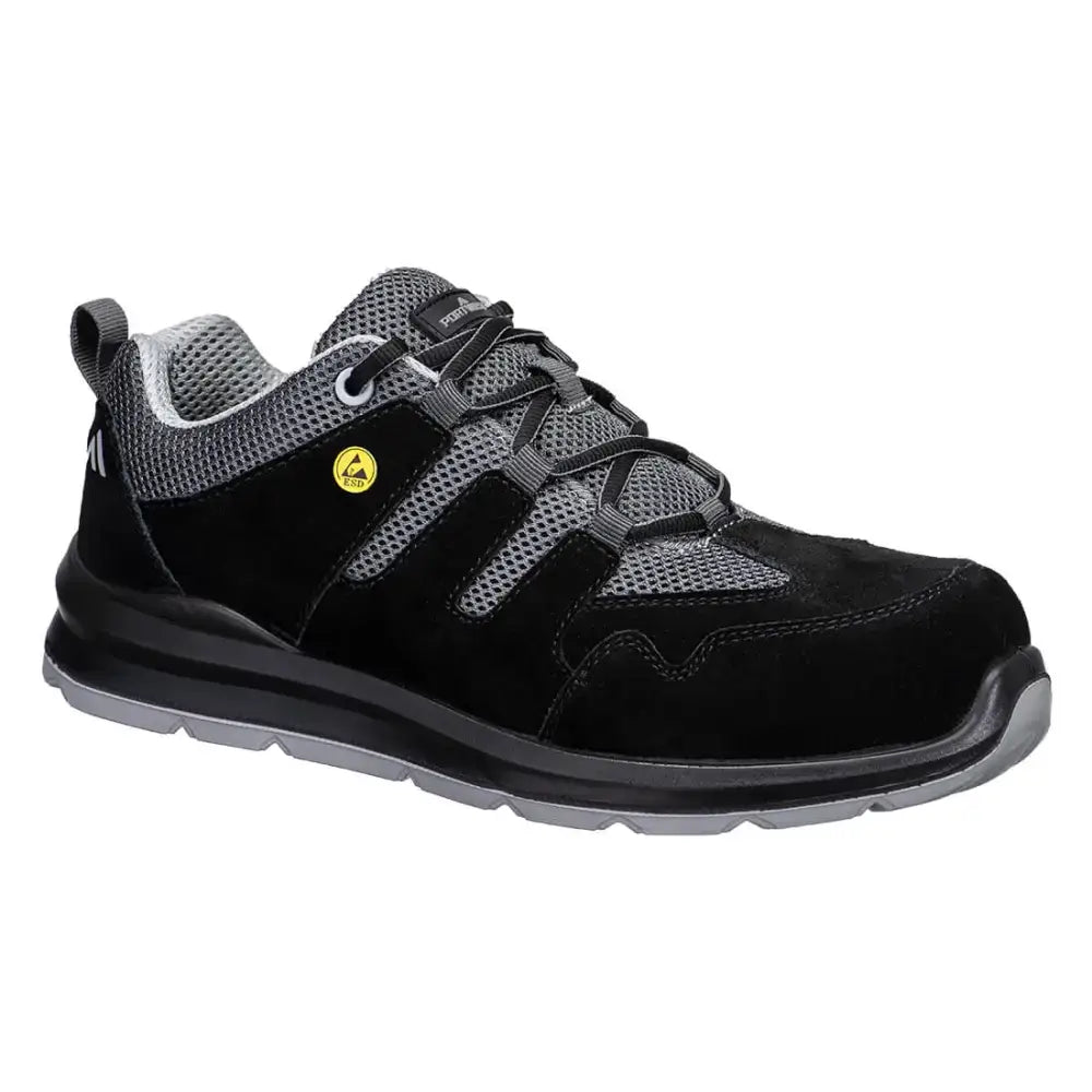 Portwest FE07 Composite Cow Suede Leather Trainer S1 ESD SR FO