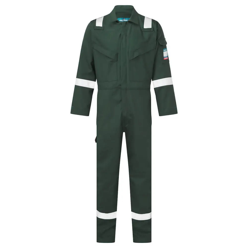 Portwest Flame Resistant Anti-Static Coverall 350g - Green / 4XL