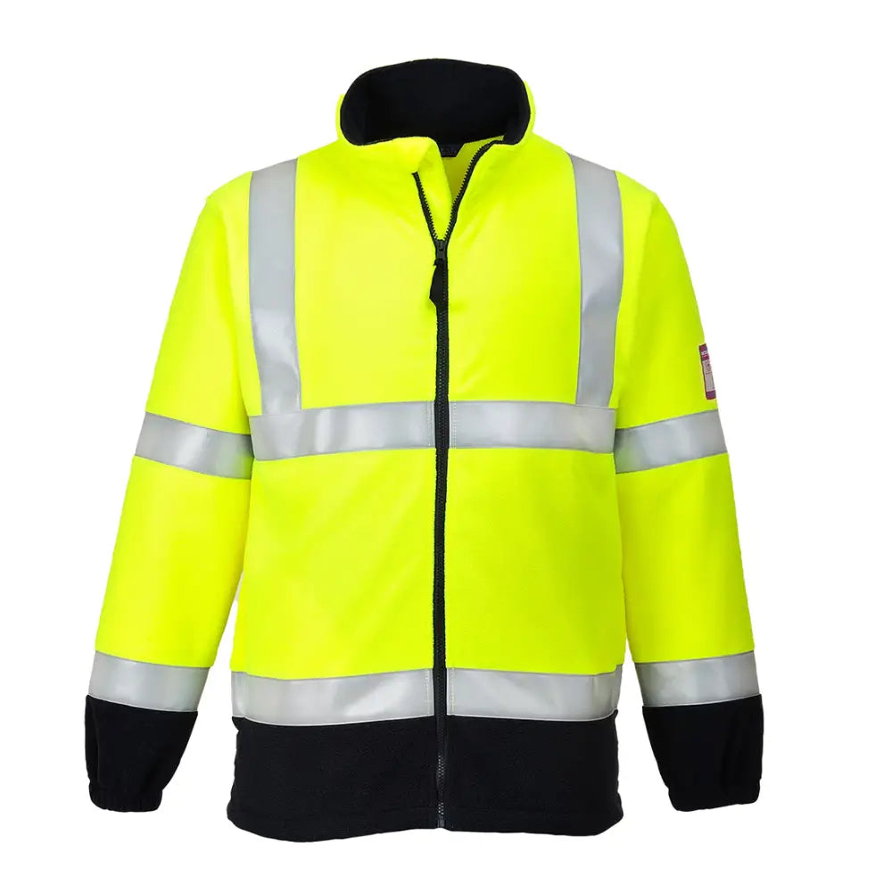 Portwest Flame Resistant Anti-Static Hi-Vis Fleece - L