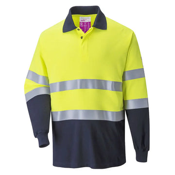 Portwest Flame Resistant Anti-Static Two Tone Polo Shirt - 4XL