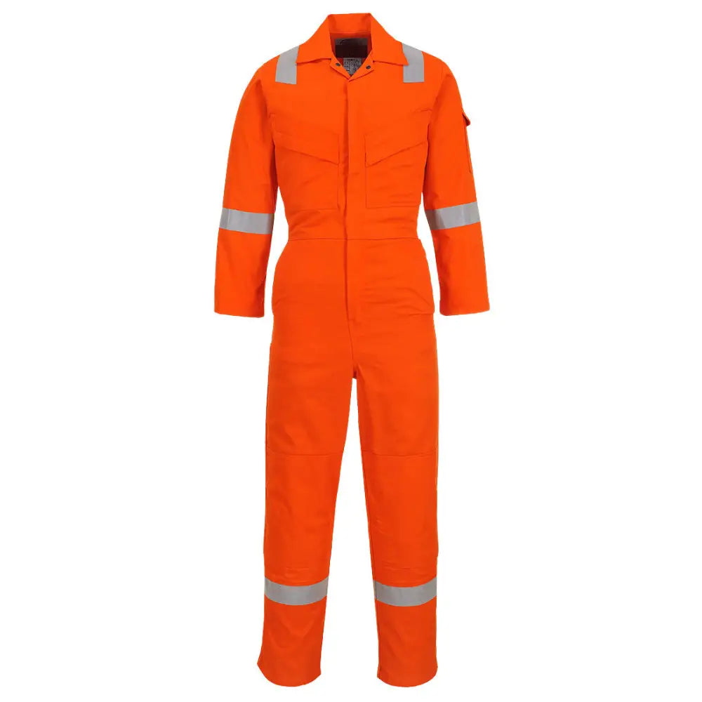 Portwest Flame Resistant Light Weight Anti-Static Coverall 280g - Orange Tall / M