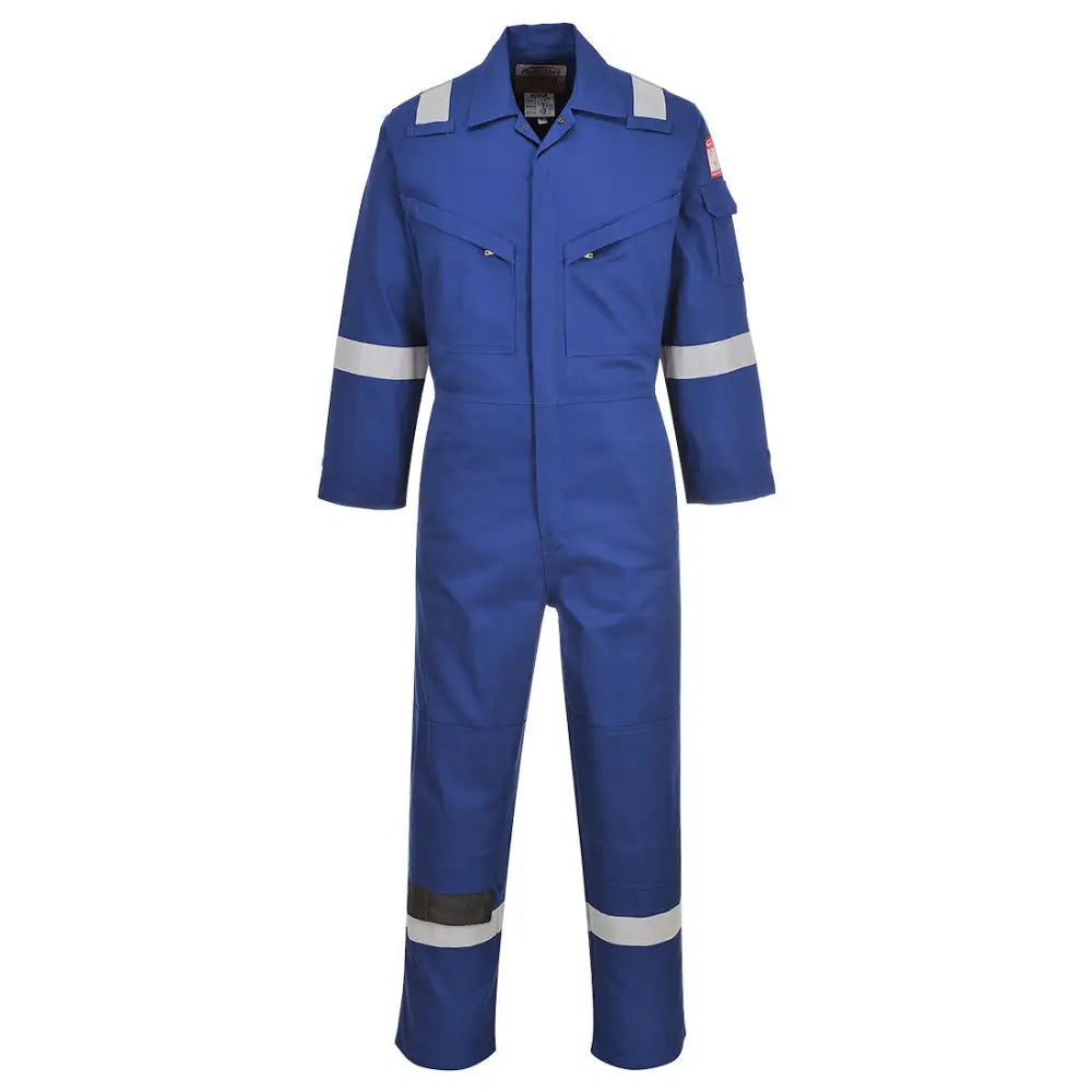 Portwest Flame Resistant Light Weight Anti-Static Coverall 280g - Royal Blue / L