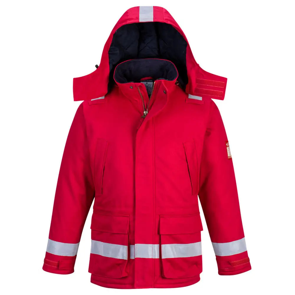 Portwest FR Anti-Static Winter Jacket - Red / L