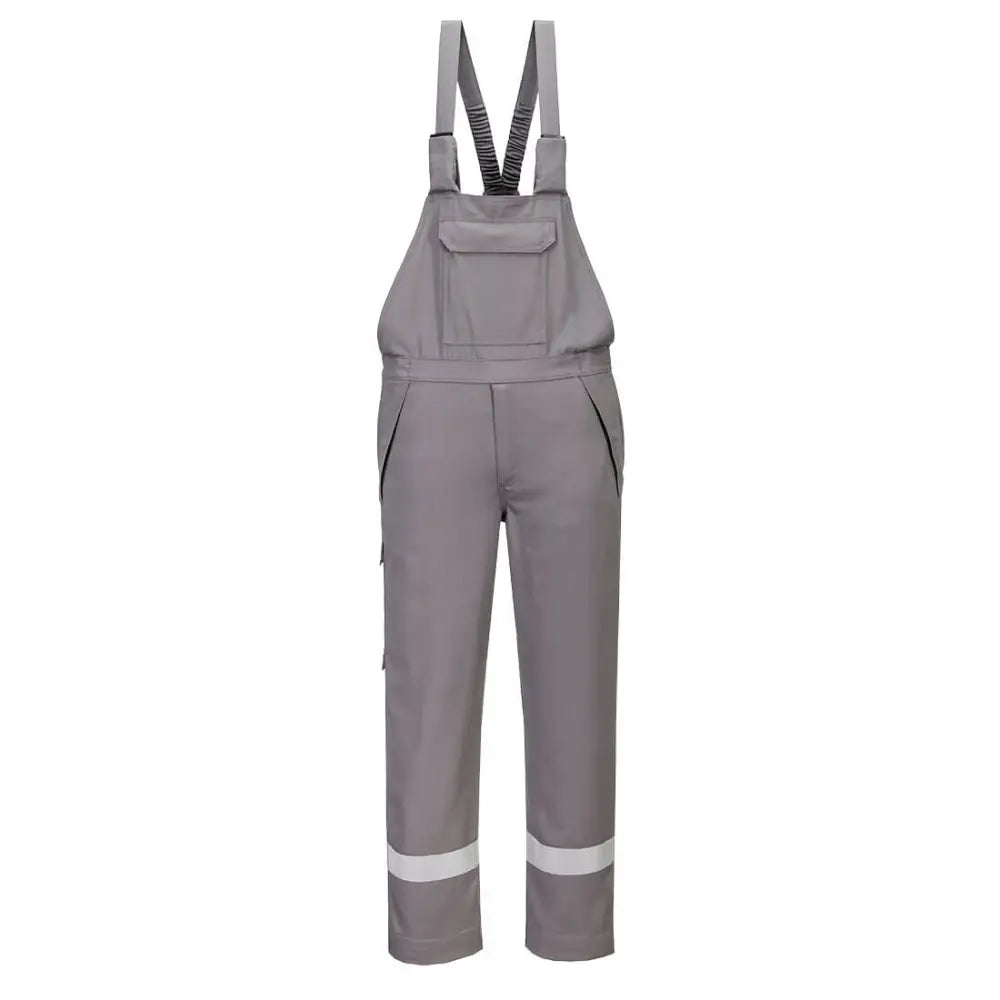 Portwest FR Chemical Resistant Bib & Brace - Grey / L