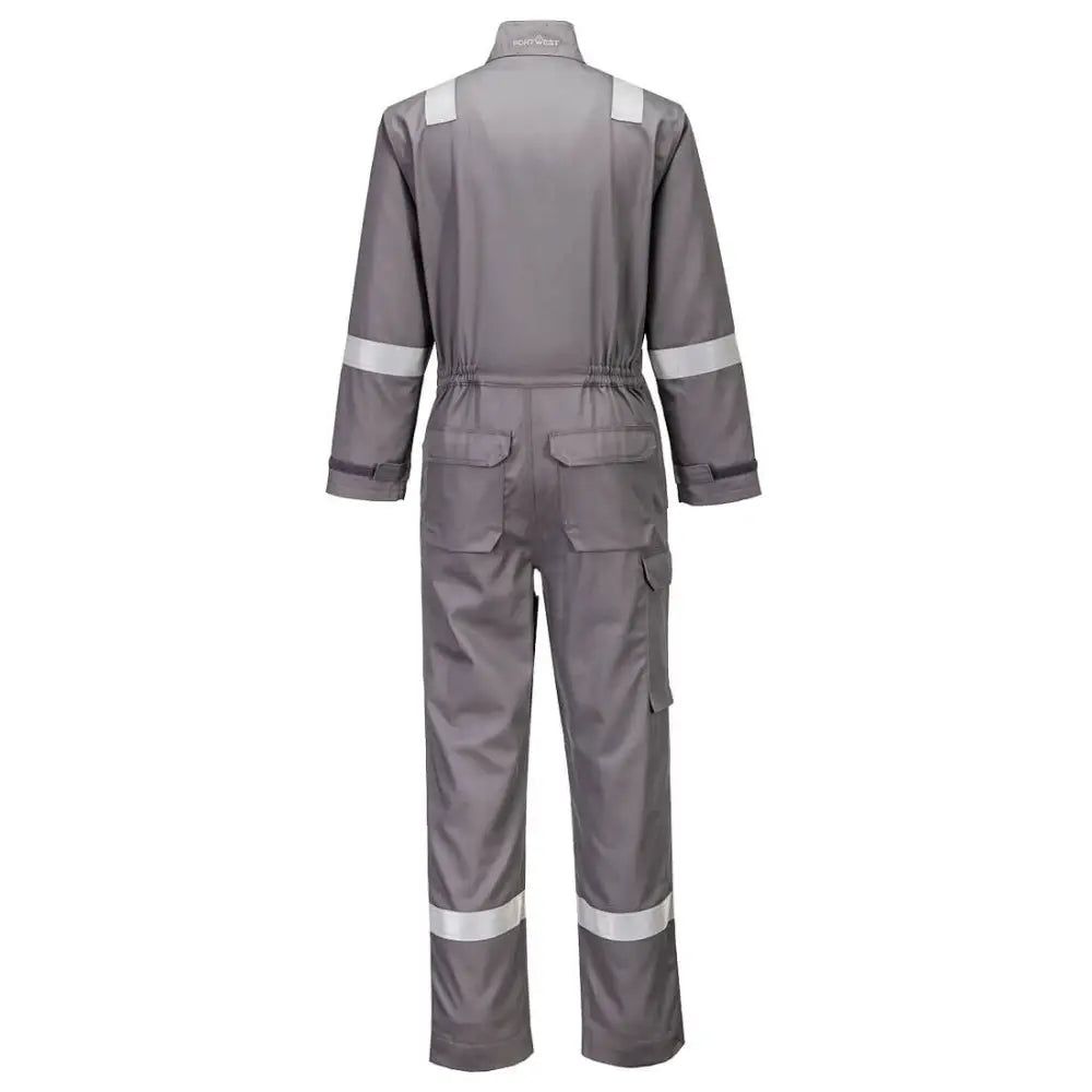 Portwest FR Chemical Resistant Coverall - Grey / L
