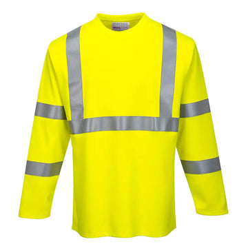 Portwest FR Hi-Vis Long Sleeve T-Shirt - L