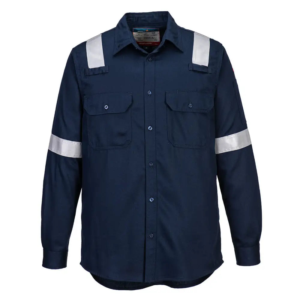 Portwest FR Lightweight Anti-static Shirt - Navy / L