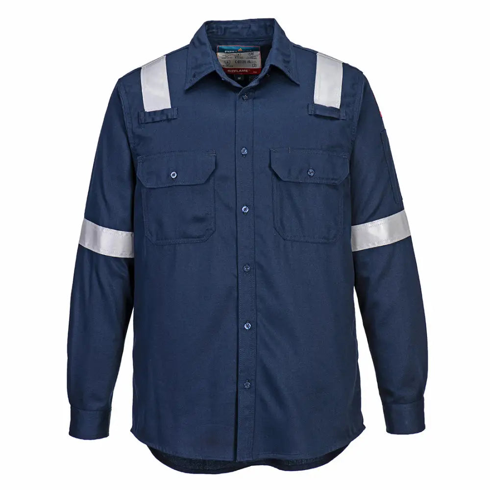 Portwest FR Lightweight Anti-Static Shirt - Navy / L