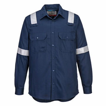 Portwest FR Lightweight Anti-Static Shirt - Navy / L
