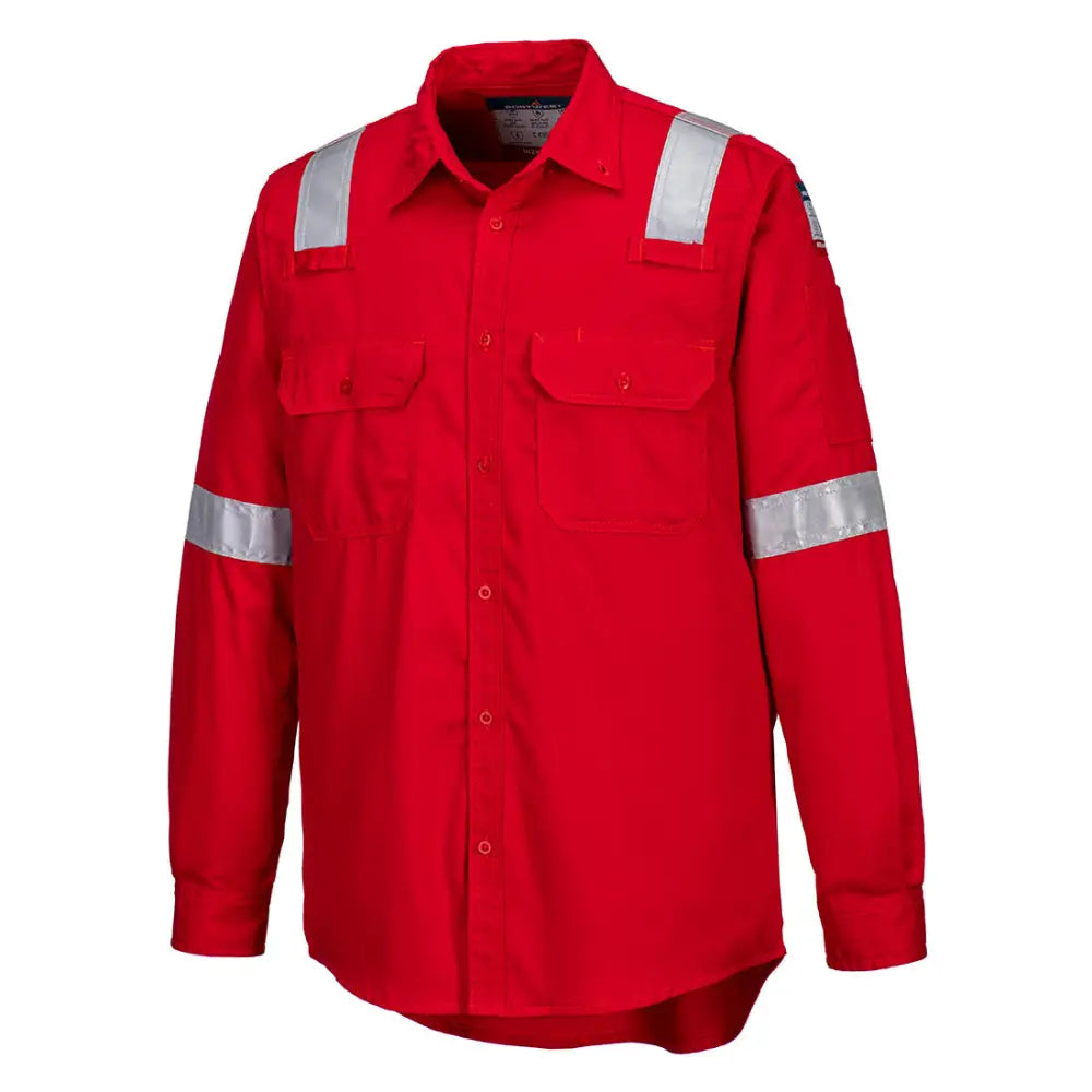 Portwest FR Lightweight Anti-Static Shirt - Red / L