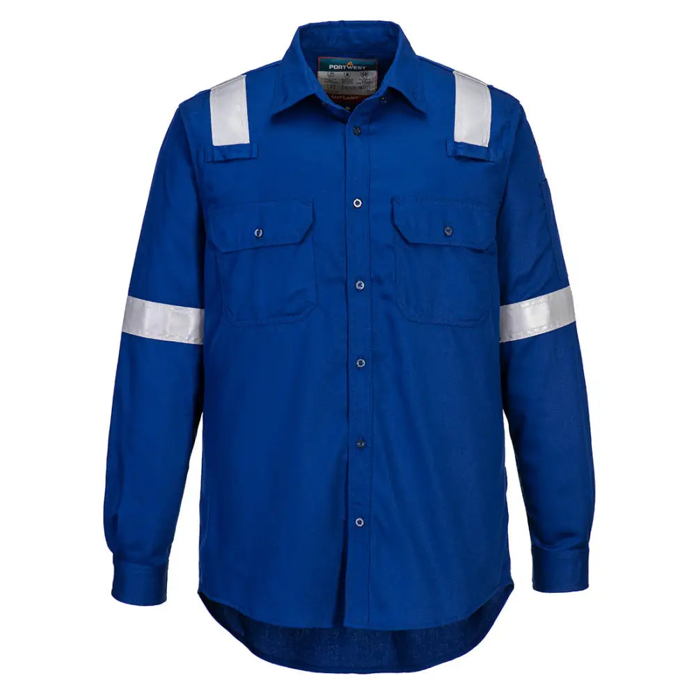 Portwest FR Lightweight Anti-Static Shirt - Royal Blue / L