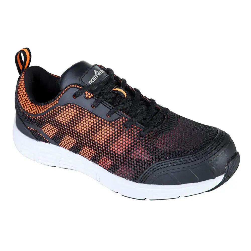 Portwest FT15 Steel Textile Trainer S1P FO SR - Black/Orange / 36
