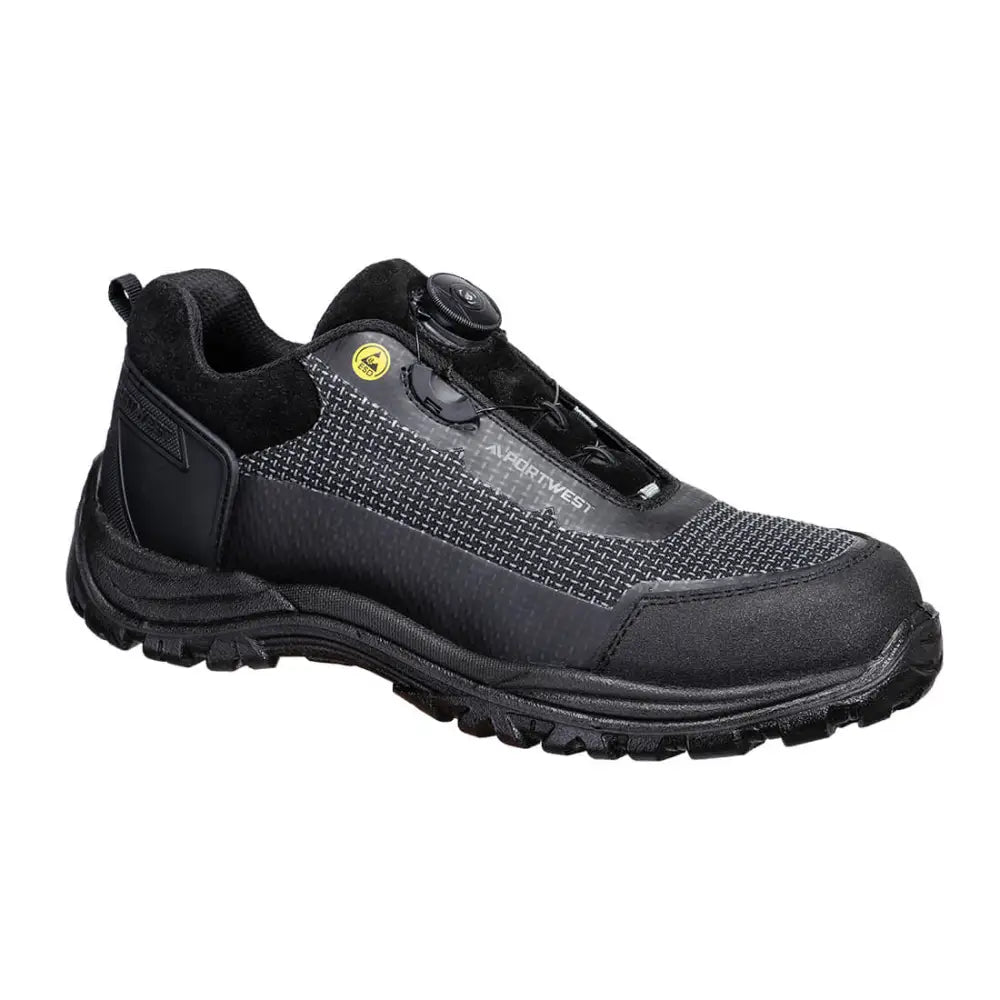 Portwest Girder Composite Low Shoe S3S ESD SR FO - Black/Grey / 37