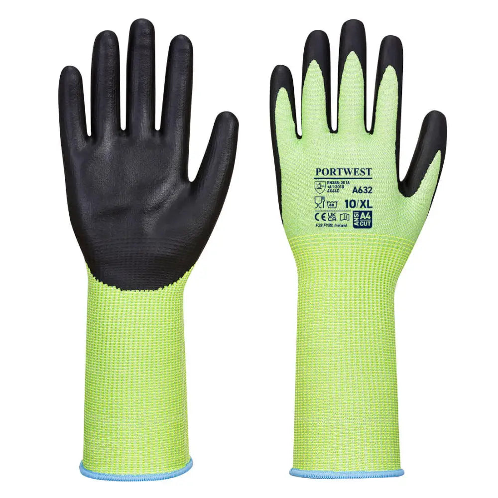 Portwest Green Cut Glove Long Cuff - L