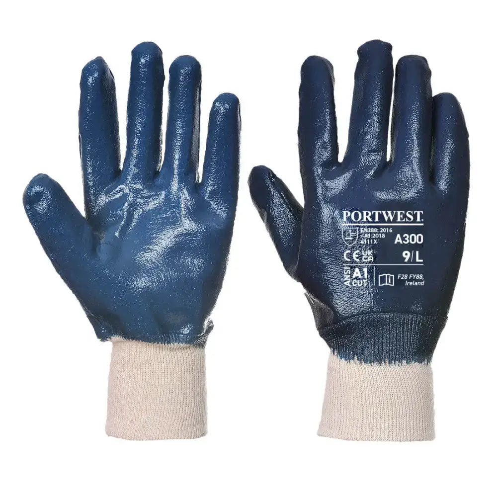 Portwest Grip 12 Nitrile Full Dipped Knitwrist Glove - L