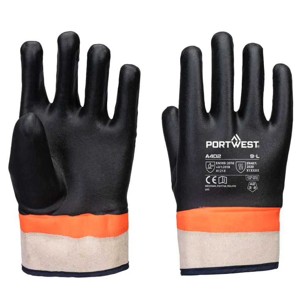 Portwest Grip PVC Double Dipped Sandy Glove - L