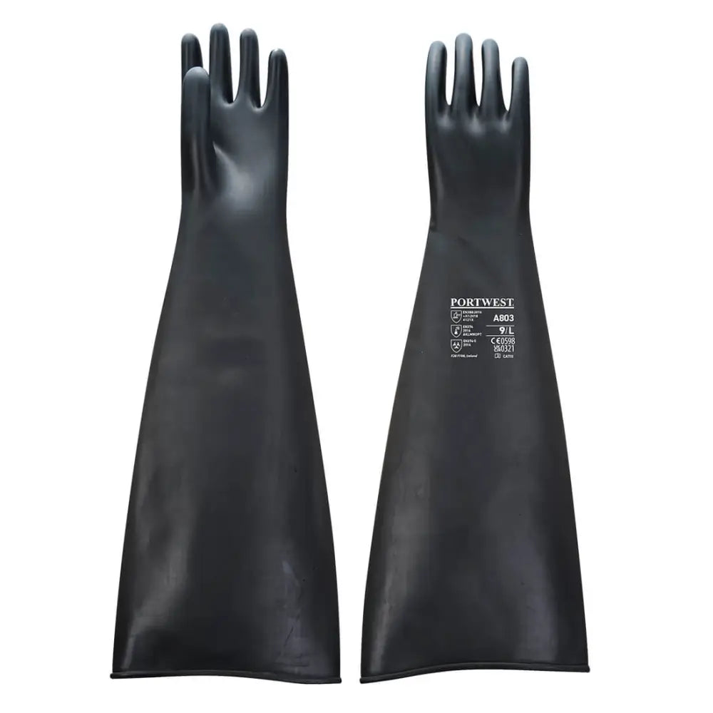 Portwest Heavyweight Latex Rubber Gauntlet 600mm - L
