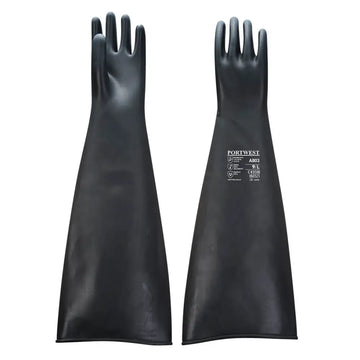 Portwest Heavyweight Latex Rubber Gauntlet 600mm - L
