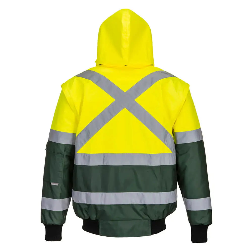 Portwest Hi-Vis 3-in-1 X Back Contrast Bomber Jacket - L