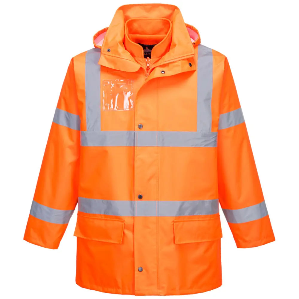 Portwest Hi-Vis 5-in-1 Essential Jacket - Orange / L