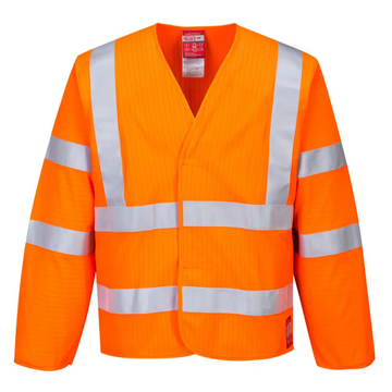 Portwest Hi-Vis Anti Static Jacket - Flame Resistant - Orange / L/XL