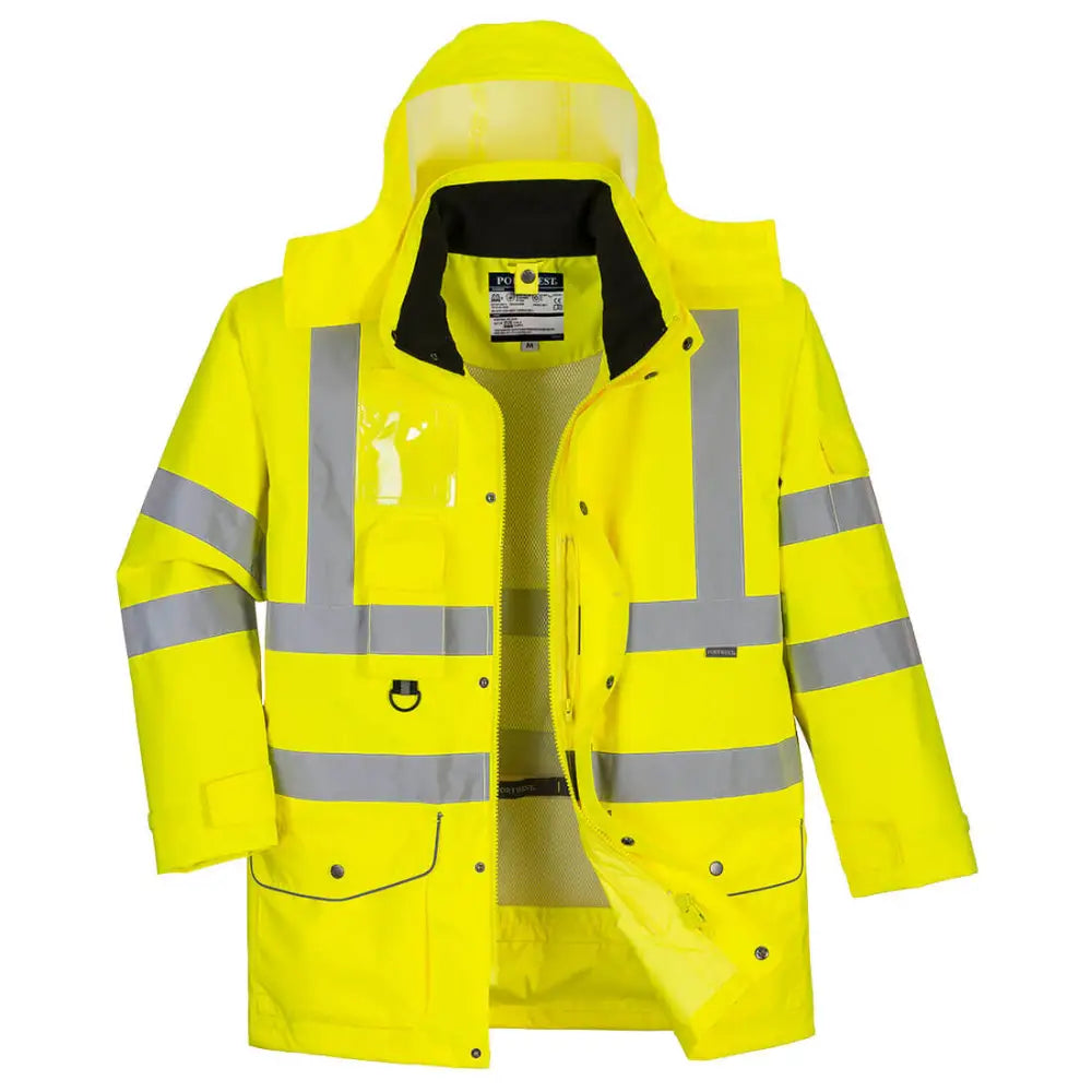 Portwest Hi-Vis Breathable 7-in-1 Traffic Jacket - 4XL