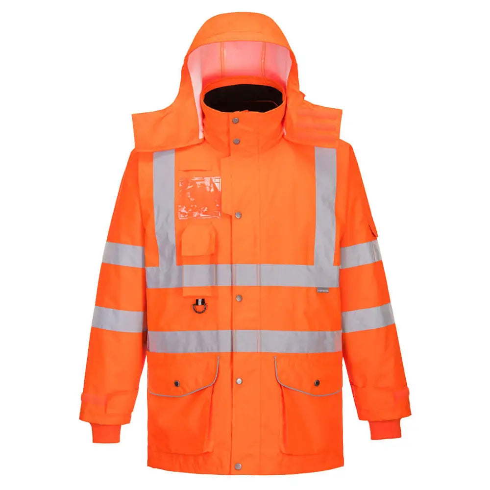 Portwest Hi-Vis Breathable 7-in-1 Traffic Jacket - 4XL