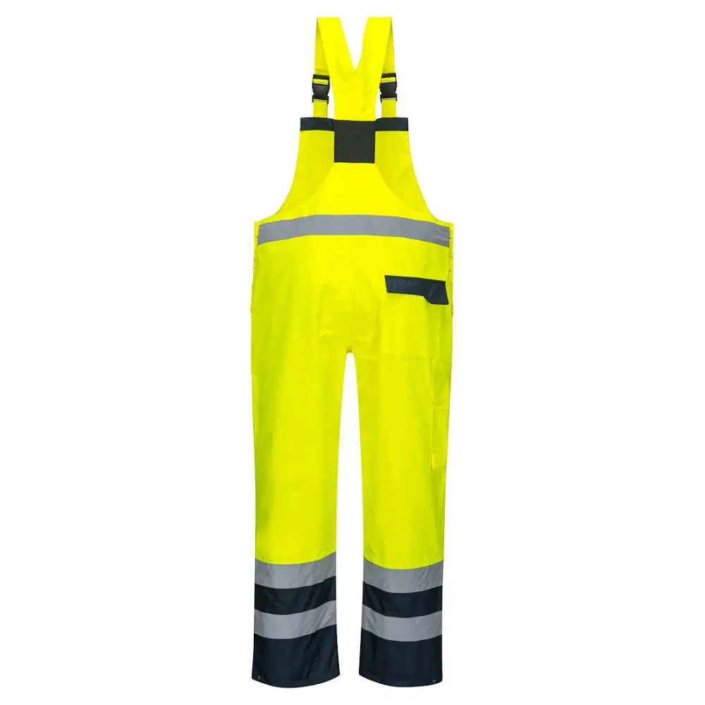 Portwest Hi-Vis Breathable Contrast Rain Bib and Brace