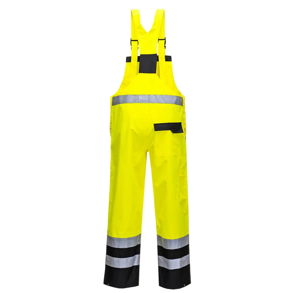 Portwest Hi-Vis Breathable Contrast Rain Bib and Brace