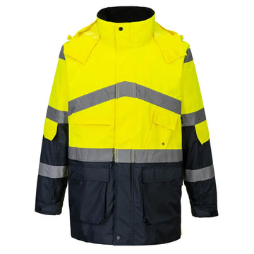 Portwest Hi-Vis Breathable Contrast Rain Jacket - 4XL