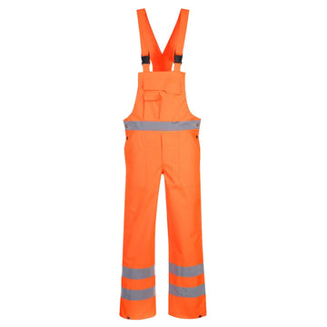 Portwest Hi-Vis Breathable Rain Bib and Brace - L