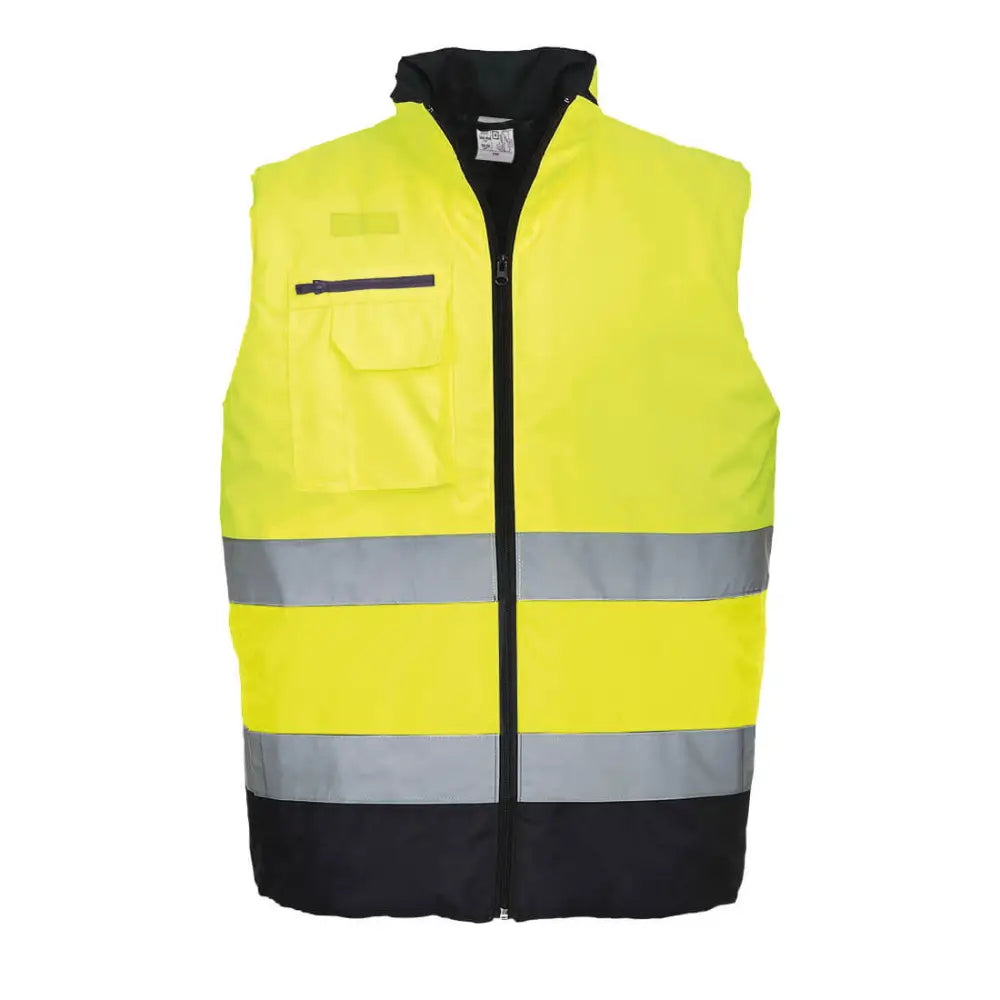 Portwest Hi-Vis Contrast Bodywarmer - L