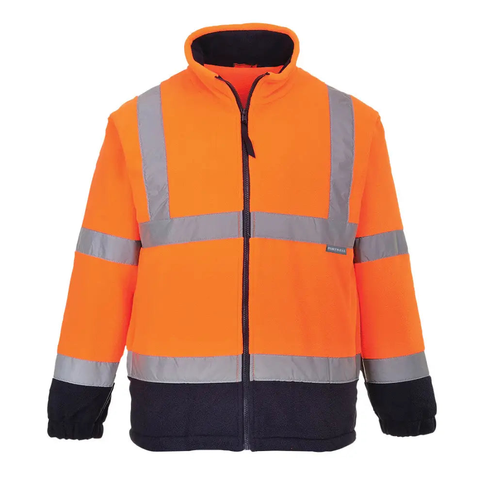 Portwest Hi-Vis Contrast Fleece - Orange/Navy / 4XL