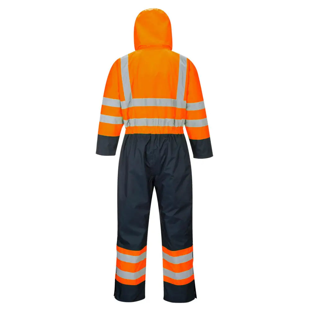 Portwest Hi-Vis Contrast Winter Coverall - Orange/Navy / 4XL
