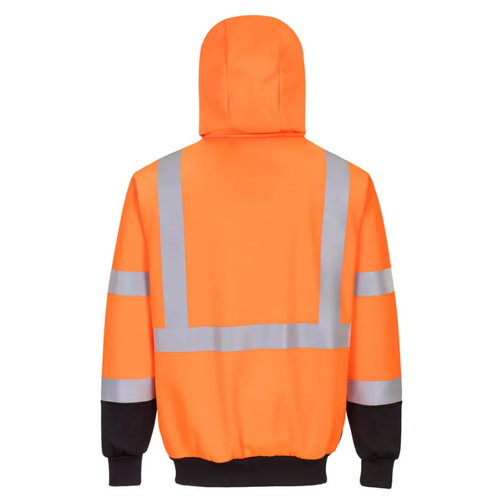 Portwest Hi-Vis Contrast Zipped Hoodie