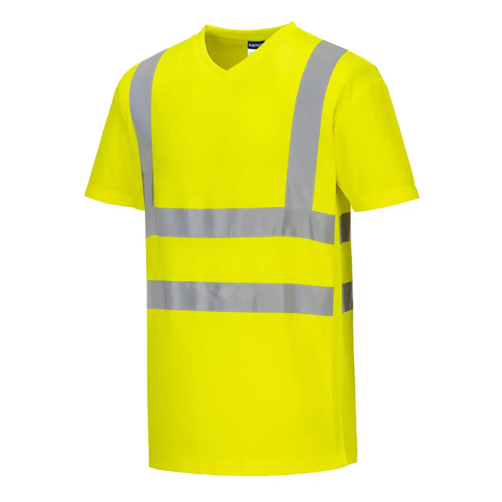 Portwest Hi-Vis Cotton Comfort Mesh Insert T-Shirt S/S - Yellow / 4XL