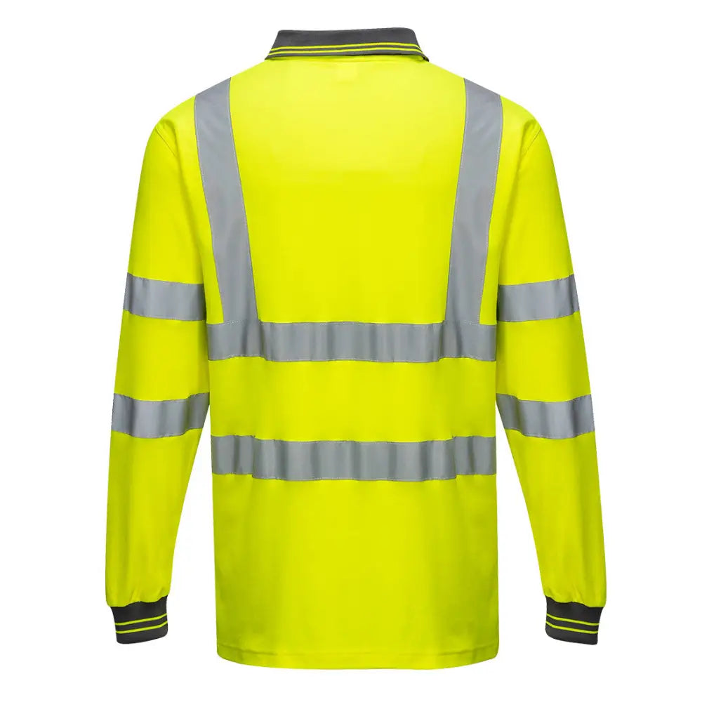 Portwest Hi-Vis Cotton Comfort Polo Shirt L/S